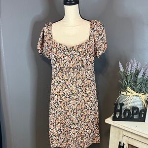 Lily Rose Floral Mini Dress with Puff Sleeves